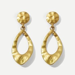 MILLIE Hammered Disc Geometric Drop Earring